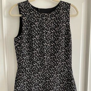 GAP Women's Black/White/Grey Sleeveless Flare Dress, Pockets, Size 6